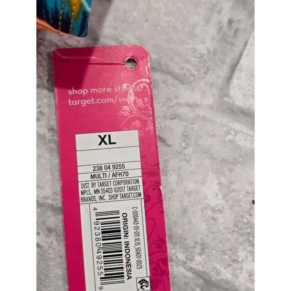 NWT Xhilaration‎ Women's Shoulder Tie Scoop Back One Piece Swimsuit XL